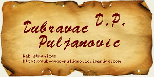 Dubravac Puljanović vizit kartica